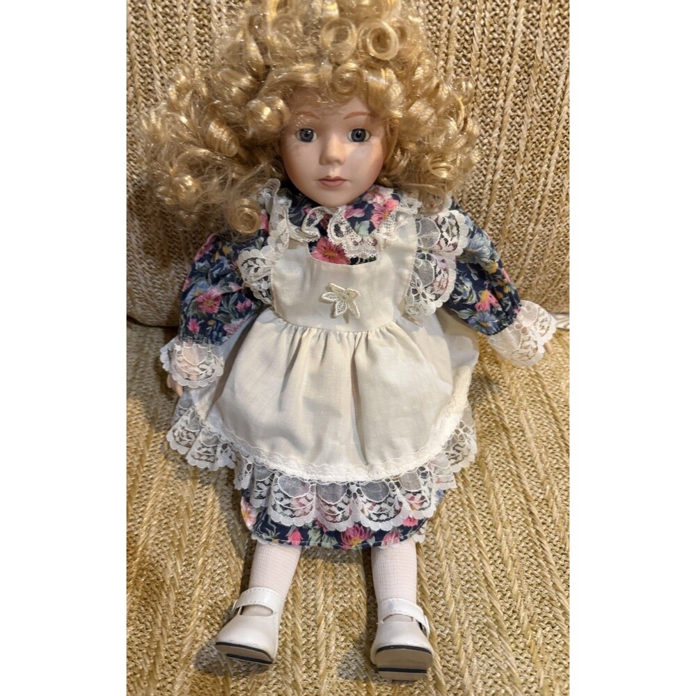 Vintage Shirley Temple Porcelain Doll 16”